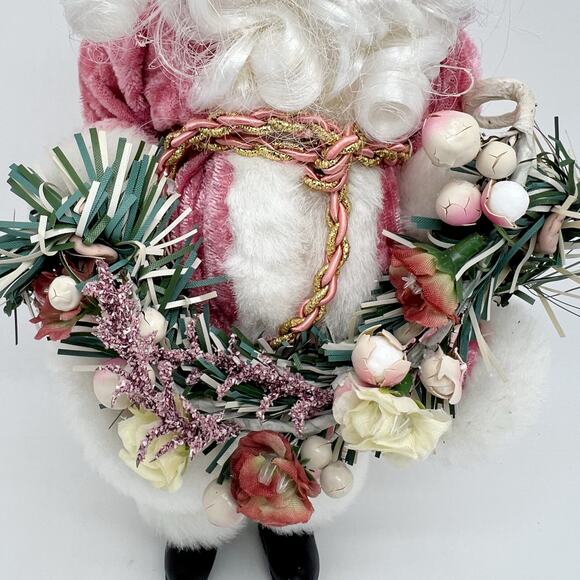 NWT Holiday Home Accents 11" Santa Claus Pink Velvet Suit Christmas Decoration - Picture 4 of 5